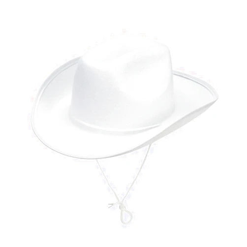 Patyhapy White Cowgirl Hat - White Cowboy Hats for Women - DIY Custom Cowboy Party Hats - Dress Up Bachelorette Cosplay Costume Accessories
