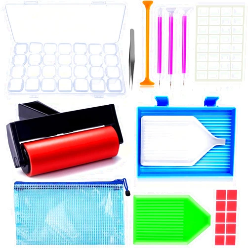 Suptikes 22 Pieces 5D Diamonds Painting Tools and Accessories Kits with Diamond Painting Roller and Diamond Embroidery Box for Adults or Kids