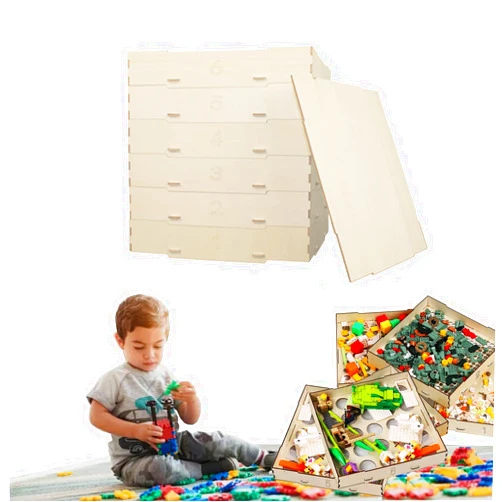 JOYABEST 6 Trays Sorter Sifter Box for Building Blocks,Toy Storage Block Sorter Organizer,5 Different Sizes SorterBlock Sorter Sifter Brick Storagefor Building Blocks