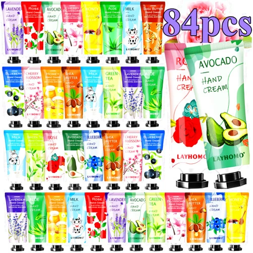 RUNBEN 84 Pack Hand Cream Gifts Set, Mothers Day Gifts for Mom,Teacher Appreciation Gifts, Nurse Gifts For Women, Party Gifts, Natural Plant Fragrance Hand Lotion for Dry Cracked Hands Travel Size Lotion