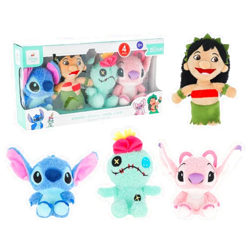 KIDS PREFERRED Disney Baby Lilo & Stitch 4 Piece Cuteeze Gift Set Plush Collector Set of Stuffed Animals, Lilo and Stitch Toys for Infants & Toddlers