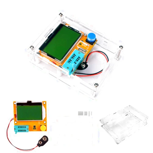 AITRIP LCR-T4 Mega328 Digital Transistor Tester Resistance Capacitance Diode Triode Capacitance Resistance ESR Meter MOS PNP NPN LCR with Case