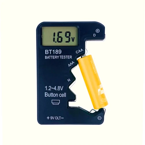 ZUFECY Battery Tester Checker, Universal Battery Checker Tester for AA AAA C D 9V 1.5V, Volt Checker for All Batteries - Black Color