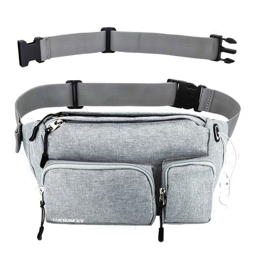CXWMZY Fanny Packs For Women & Men, Waist Bag Hip Bum Bag Strap Extension Large Capacity Easy Carry Any Phone Passport Wallet for Outdoors Workout Traveling Casual Running Hiking Cycling Dog Walking