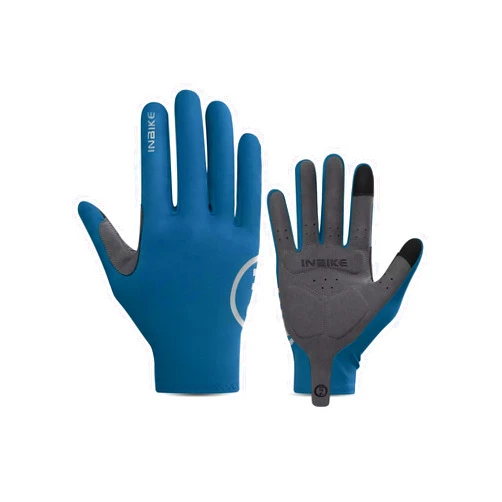 INBIKE Breathable Bike Gloves for Men Women, Full Finger Pad Cycling Gloves, Touchscreen Reflective Mountain Biking Bicycle