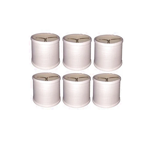 Upgradelights White Linen 6 Inch Tapered Drum Clip On Chandelier Lampshades (Set of six) 5x6x5