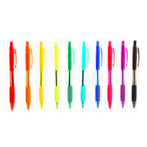 Greenbrier Inc. ClipClicks Colorful Ballpoint Pens, 10-ct. - Great for School, Office or Home - Assorted Ink - Great for Drawing or Journaling