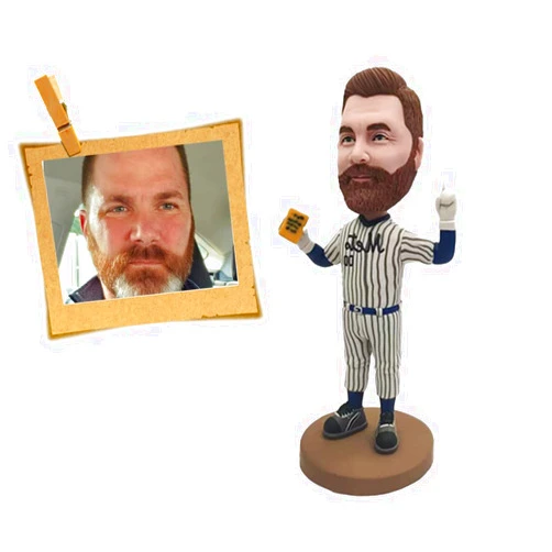 ZGCLAYS Custom player bobbleheads such as puckster baseball player football player tennis player basketball player and rugby player base on your mugshot, unique gift for yourselves or your friends