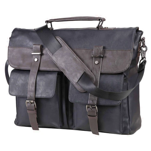 Seyfocnia Leather Messenger Bag for Men, 15.6 Inch Vintage Laptop Bag Briefcase Satchel
