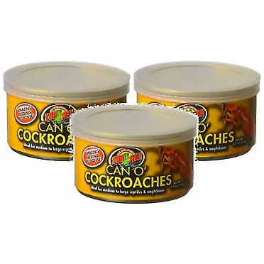 Zoo Med 3 Pack of Can O' Cockroaches, 1.2 Ounces Each