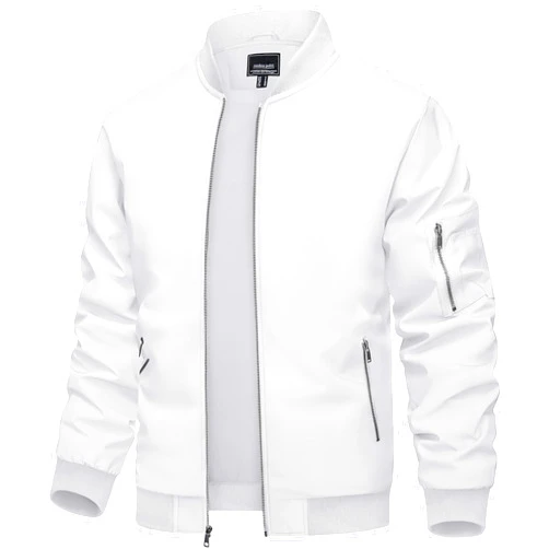 TACVASEN Men's Bomber Jacket Lightweight Casual Spring Fall Windbreaker Zip Up Coat with Pocket