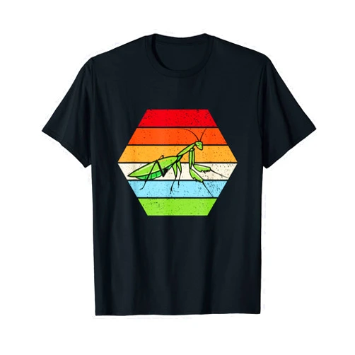 Praying Mantis Frenzy Co Funny Retro Vintage Praying Mantis T-Shirt