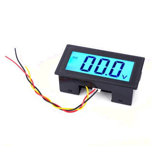 KIMISS YB5135DB LCD Digital Display Three Wire Voltage Meter Monitor Voltmeter YB5135DB LCD Digital (Full Seal DC0-100V)