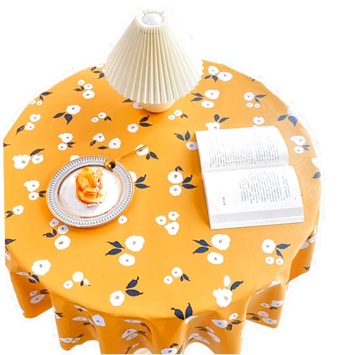 YWBXSHKD Round Vinyl Tablecloth Diameter 35in, Plastic Waterproof Round Tablecloths, Oil Cloth for Tablecloth, Table Cloth for Outdoor Camping Picnic,Washable PVC Table Cover