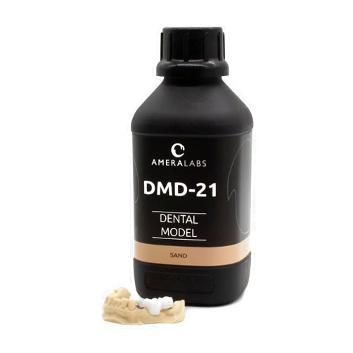 AmeraLabs 3D Printer Resin for Dental Models – High Accuracy and Fast Printing Resin on LCD MSLA UV 3D Printers, DMD-21, 1L (Sand Beige)