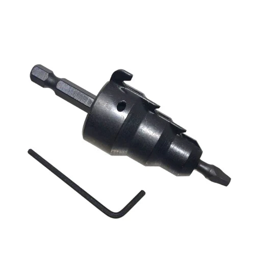 YOOYEH 1 Set Power Conduit Reamer with Improved Bit 1/2inch 3/4inch and 1inch Designed to Fit Into Power Drill Chucks Power Conduit Reamer