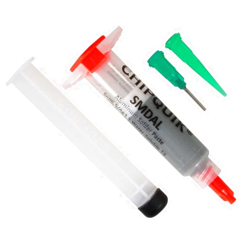 Chip Quik SMDAL Aluminum Solder Paste Water-Soluble Sn96.5/Ag3.5 T3 (10g syringe)