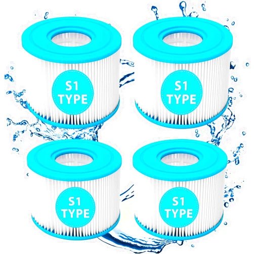 IFANM 4 Pack Type S1 Spa Filters for All Intex PureSpa 28429E, 28403E, 28407E, 28443E, 28453E, 28421E, 28423E, 28413E, and 28453E, 11692, SB-h10, JPC01 Swimming Pool Pump