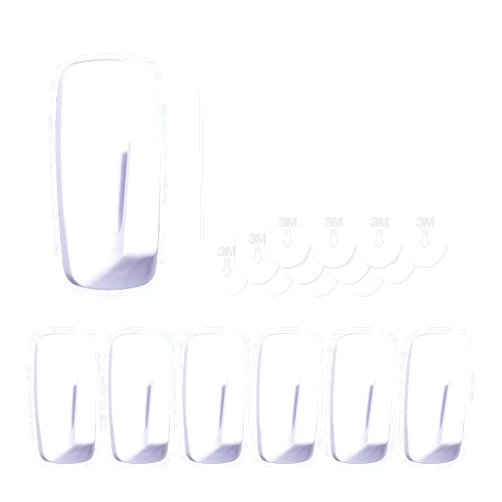 Gluest 6pcs Heavy Duty Wall Hooks with 12 Adhesive Strips, Damage Free Hanging Hooks, Removable Wall Hooks for Hanging, Coat Hooks,Key Holder,Towel Hooks, Robe Hooks.
