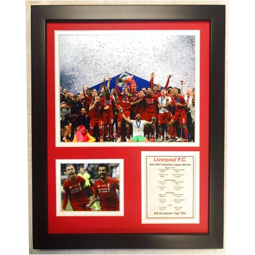 Legends Never Die Liverpool FC 2019 UEFA Champions League Champions Collectible | Framed Photo Collage Wall Art Decor