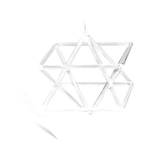 NeuneL Pure Clear Water Hexagram Star Quartz Pyramid 5-10 Inch Mokaba Merkaba Sound Therapy Meditation Yoga Meditation Stress Relief Corner Stand Percussion Instruments Including Crystal Percussion Sticks (