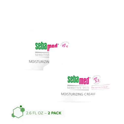 Sebamed Moisturizing Face Cream Dermatologist Recommended for Sensitive Skin with Vitamin E 2.6 Fluid Ounces (75 Milliliters) 2-Pack