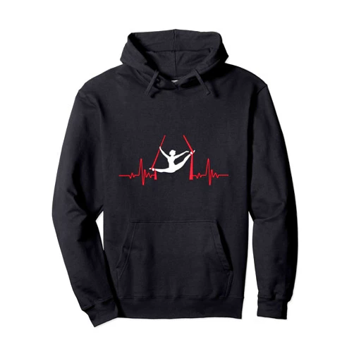 Bowes Aerial Silks Aerial Silks Heartbeat Aerial Acrobatics Pullover Hoodie