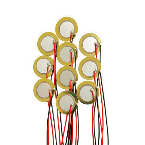 YQBOOM 10PCS 41mm Piezo Disc Transducer Contact Microphone Trigger Sound Sensor with 3.94 Inches Wires for Acoustic Instrument，Mic Drum Trigger Acoustic Pickup CBG Guitar