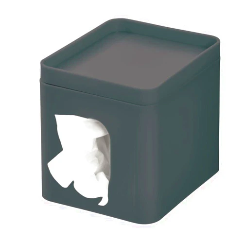 InterDesign iDesign Recycled Plastic Facial Tissue Box Cover with Storage Tray, The Cade Collection – 5