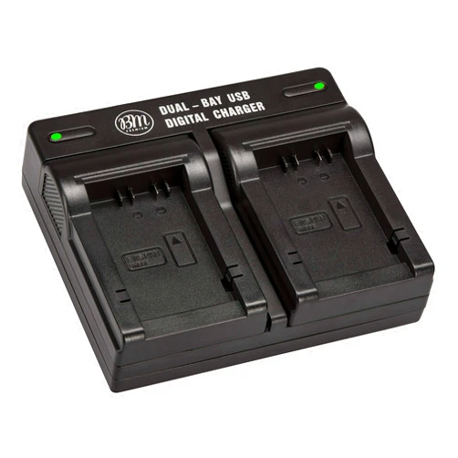 Big Mike's BM Premium DMW-BMB9 Dual Bay Battery Charger for Panasonic Lumix DC-FZ80, DC-FZ80D, DMC-FZ40K, DMC-FZ45K, DMC-FZ47K, DMC-FZ48K, DMC-FZ60, DMC-FZ70, DMC-FZ100, DMC-FZ150 Cameras (DE-A83BA Replacement)