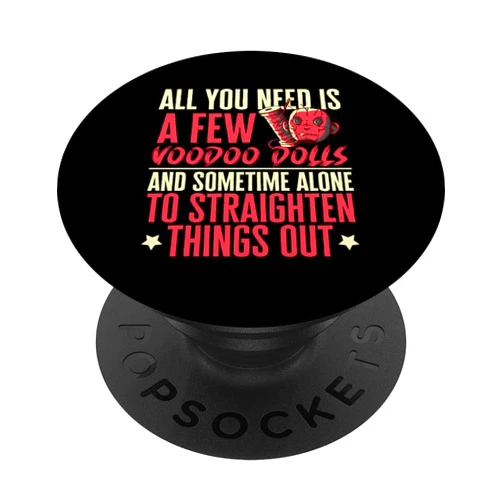 Needle Stitch Spell Occult Voodoo Doll Witch Tees All You Need Is A Few Dolls Curse Witchcraft Black Magic Top PopSockets Swappable PopGrip