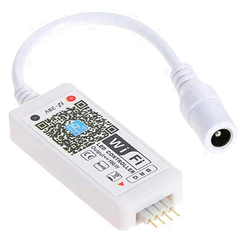 Aubric LED Wifi Controller, RGB Led Light Strip Voice Control From Alexa & Google Home, WIFI Wireless Smart Controller With Free App via IOS or Android Smartphone