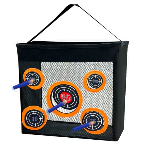 Punieayi Shooting Practice Target Toy Storage Mesh Bag Compatible with Nerf Darts, Portable & Foldable Dart Zone for Kids Boys Girls 6+
