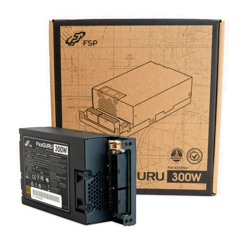 FSP Mini ITX Solution | Flex ATX 300W 80 Plus Gold Certified Efficiency ≥90% Full Range Active PFC Power Supply (FSPFSP300-57FCB) Flex Guru 300W