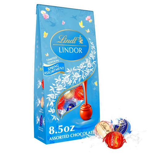 Lindt LINDOR Limited Edition Spring Assorted Chocolate Truffles, Assorted Easter Chocolate Candy with Smooth-Melting Truffle Center, 8.5 oz. Bag