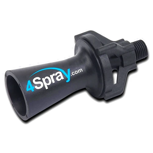 4SPRAY Eductor Nozzle - BSPT Fluid Mixing Eductors - Glass Reinforced Polypropylene - Minimal Maintenance and Clog Resistant Tank Mixing Agitation Nozzles - 3/8 inch (1 Count)