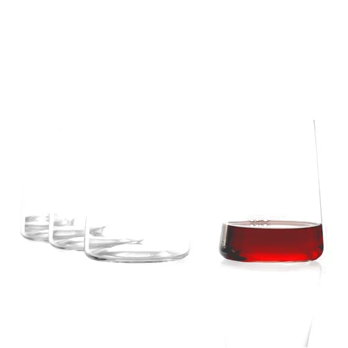 Stölzle Lausitz Red Wine Tumblers Power Set of 4, 17 1/2 oz – Modern Stemless Wine Glasses for Maximum Aroma – Flat Red Wine Glasses in Crystal Glass – Dishwasher & Break-Resistant, Made in Germany