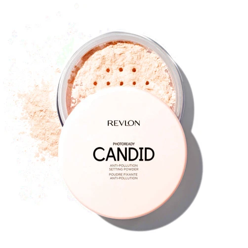 Revlon Setting Powder, PhotoReady Candid Blurring Face Makeup, Anti-Pollution, Lightweight & Breathable High Pigment, Natural Finish, 001 Universal Translucent, 0.5 Oz