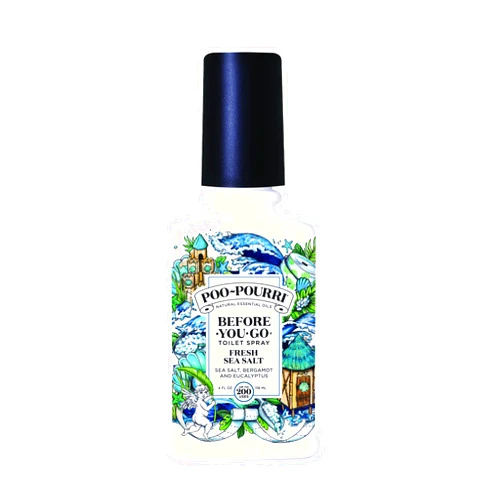 Poo-Pourri Before-You-Go Toilet Spray, Fresh Sea Salt, 4 Fl Oz - Sea Salt, Bergamot and Eucalyptus