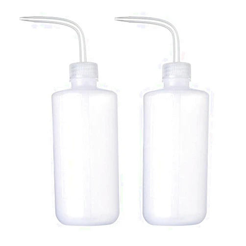 Beoncall Tattoo Wash Bottle, 2Pcs 500ml Safety Tattoo Wash Bottle Watering Tools,Economy Plastic Squeeze Bottle for Tattoo Supplies(500ml / 16oz)