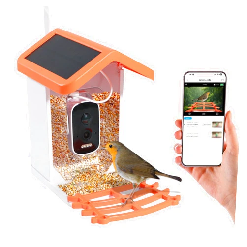 IMYHOO Smart Solar-Powered Bird Feeder with AI Camera - 1080P HD Auto-Capture, Motion Detection & Birds Species Recognition, WiFi Connectivity, for Bird Enthusiasts