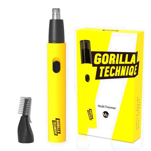 PURPLE GORILLA Gorilla Technique Nose Ear Hair Trimmer for Men, Rechargeable 2-in-1 Trimmer for Nose Ear Eyebrow Hair Removal, No Pull No Snag Grooming with High-Speed 10,000rpm Motor