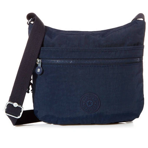 Kipling Womens Arto Bag, Lightweight Everyday Purse, Casual Nylon Shoulder Crossbody Bag, Blue Bleu 2, 11.25 L X 10.25 H X 1.5 D US