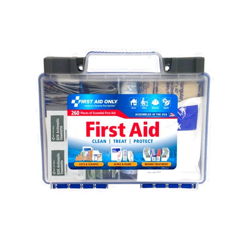 First Aid Only 91248 OSHA-Compliant First Aid Kit, All-Purpose 50-Person Emergency First Aid Kit for Business, Worksite, Home, and Car, 260 Pieces