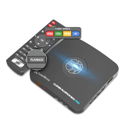 ClonerAlliance Box Pro, 1080p@60fps Video Recorder, DVR with HDMI Capture, Playback on TV. RCA/YPbPr/VGA to Digital Converter. Schedule Recording. No PC Required.