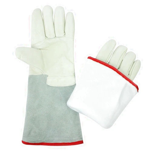 Ufurty Cryogenic Gloves Waterproof Liquid Nitrogen Protective Cowhide Gloves Low Temperature Resistance Safety Work Gloves By Rely2016 (36cm/13.8'')