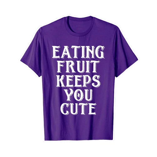 Vegan Life Crisis Eating Fruit Keeps You Cute Funny Vegan Protein Vegetarian T-Shirt