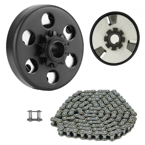 ILONPA Centrifugal Clutch, Go Kart Clutch 3/4 Bore 10T with #40 41 420 Chain for Mini Bike, Go Kart, predator 212, Lawnmower and Honda GC GX 2-6.5HP Engine GC160 GC190 GX120 GX140 GX160 GX200