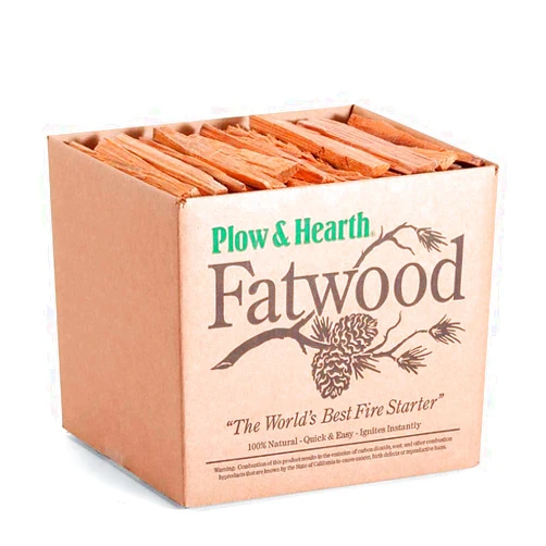 Plow & Hearth Fatwood Fire Starter | Organic Kindling Firewood Sticks | Wood Stoves | Fireplaces | Campfires | Fire Pits | Non Toxic (11 LB)