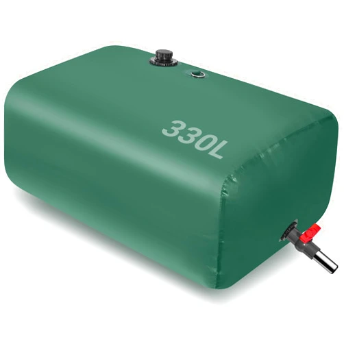 Fischuel 330L/87.2Gal Water Storage Bladders - Large Capacity Soft Water Bag, Foldable Bladder Tank for Drought Resistant, Including Spigots and Overflow Kit